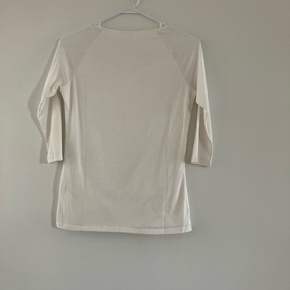 The Skirt Outlet Lace Bodice Ragland Sleeve White Blouse - Picture 5 of 8